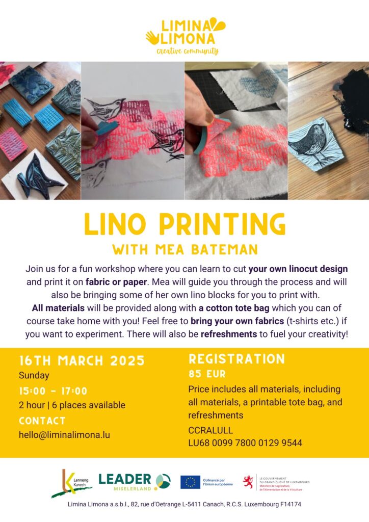 Lino Printing with Mea Bateman (SOLD OUT)